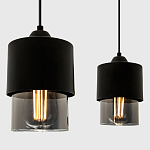 Подвесной светильник с 2-мя плафонами из дымчатого стекла Volta Flos Duo Hanging Lamp варинант исполнения - 3 | Loft Concept в Барнауле