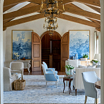 Обои ручная роспись Le Brésil Mer Bleue варинант исполнения - 4 | Loft Concept в Барнауле