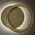 Бра светодиодное круглое в матовых оттенках коричневого и золотого цвета Kosmikos варинант исполнения - 1 | Loft Concept в Барнауле