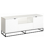 ТВ-тумба белая с  2-мя дверцами и ящиком Strict Lines варинант исполнения - 1 | Loft Concept в Барнауле