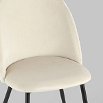 Мягкий стул в бежевом велюре Miruna Chair варинант исполнения - 7 | Loft Concept в Барнауле