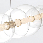 Подвесной светильник линейный с прозрачными стеклянными шарами разного диаметра Eurofase варинант исполнения - 15 | Loft Concept в Барнауле