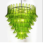Люстра из семи ярусов зеленого стекла Independence варинант исполнения - 8 | Loft Concept в Барнауле