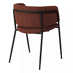 Стул полукруглый мягкий с буклированной обивкой Chair with Boucle Upholstery варинант исполнения - 7 | Loft Concept в Барнауле