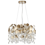 Люстра с декоративными подвесками из прозрачного стекла в форме монеток FAIRYTREE Light варинант исполнения - 2 | Loft Concept в Барнауле