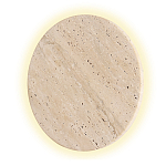 Бра с круглым плафоном из травертина Shaw Marble Lighting варинант исполнения - 3 | Loft Concept в Барнауле