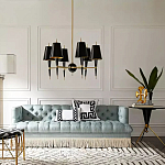 Дизайнерский журнальный столик с круглой столешницей на золотых ножках Risenbix варинант исполнения - 2 | Loft Concept в Барнауле