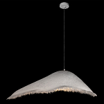 Подвесной светильник с асимметричным волнообразным абажуром и фактурной бахромой по краю Tactile Line варинант исполнения - 13 | Loft Concept в Барнауле