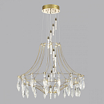 Люстра подвесная из металла с хрустальными прозрачными подвесками Quasar 81 варинант исполнения - 4 | Loft Concept в Барнауле