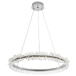 Кольцевая люстра с хрустальным декором Rowan Crystal Ring Chrome Horizontal Chandelier варинант исполнения - 2 | Loft Concept в Барнауле