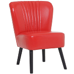 Кресло с обивкой из эко-кожи Harper Armchair Red варинант исполнения - 1 | Loft Concept в Барнауле