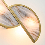 Бра с двумя полукруглыми плафонами из искусственного алебастра в бронзовой оправе Marbella варинант исполнения - 5 | Loft Concept в Барнауле