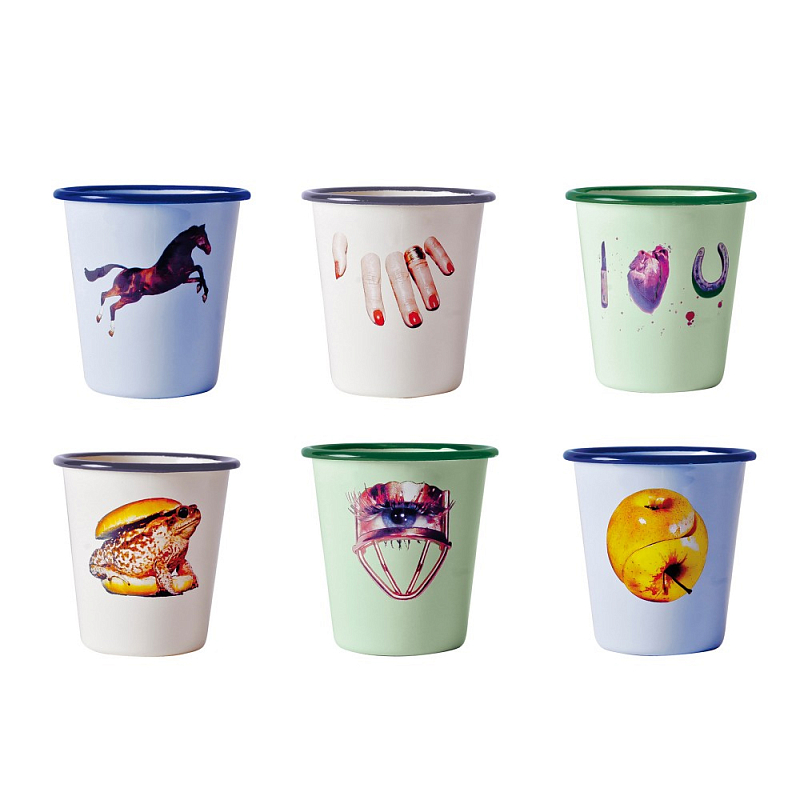 Набор стаканов Seletti Enamel set of 6 Мульти Набор стаканов Seletti Enamel set of 6 Мульти в Барнауле | Loft Concept