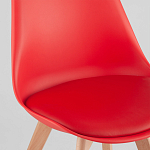Стул с основой из пластика и мягким сиденьем Arvika Red варинант исполнения - 7 | Loft Concept в Барнауле