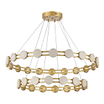 Люстра двухъярусная с круглыми светодиодными источниками света Maxine Light варинант исполнения - 7 | Loft Concept в Барнауле