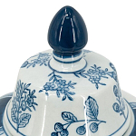 Ваза с крышкой и голубым цветочным рисунком 37 см Blue & White Ornament варинант исполнения - 3 | Loft Concept в Барнауле