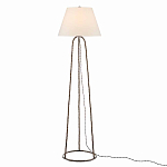 Торшер с конусовидным тканевым абажуром и фактурным каркасом Industrial Profile варинант исполнения - 1 | Loft Concept в Барнауле