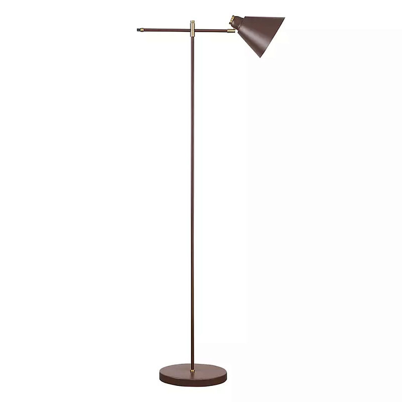 Торшер с наклонным конусообразным плафоном Opaque Movable Lamp Сливовый Бежевый Торшер с наклонным конусообразным плафоном Opaque Movable Lamp Сливовый Бежевый в Барнауле | Loft Concept