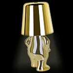 Настольная лампа фигурная золотого цвета с гладким абажуром Высота 19 см Sophia варинант исполнения - 7 | Loft Concept в Барнауле