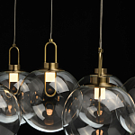 Люстра с 7-ю плафонами из прозрачного стекла в форме шара Orb Cascade  варинант исполнения - 7 | Loft Concept в Барнауле