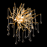 Бра с лучеобразным основанием и подвесками из прозрачного стекла в виде длинных капель Droplet Chandelier варинант исполнения - 4 | Loft Concept в Барнауле