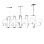 Люстра прямоугольной формы с 12-ю цилиндрическими плафонами из стекла Laurent варинант исполнения - 4 | Loft Concept в Барнауле