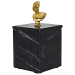 Мраморная шкатулка с бюстом из металла KELLY WEARSTLER варинант исполнения - 1 | Loft Concept в Барнауле