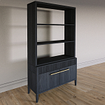 Стеллаж Primo с ящиками Черный дуб  варинант исполнения - 2 | Loft Concept в Барнауле