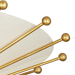 Потолочный светильник в форме конуса с каркасом золотого цвета и тканевым абажуром Inspiration in Light варинант исполнения - 1 | Loft Concept в Барнауле