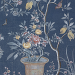 Обои ручная роспись Houghton Dark Blue варинант исполнения - 2 | Loft Concept в Барнауле