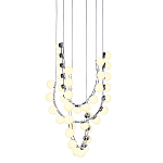 Люстра подвесная светодиодная с круглыми плафонами белого цвета PEARLS Suspension 39  варинант исполнения - 1 | Loft Concept в Барнауле