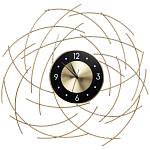 Часы настенные из металла с чёрным циферблатом Current Time варинант исполнения - 1 | Loft Concept в Барнауле