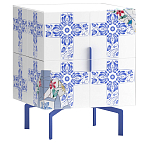 Тумба на синих ножках Short Re Rblue варинант исполнения - 1 | Loft Concept в Барнауле