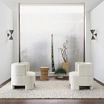 Приставной стол с отделкой из джута Juti D35 см варинант исполнения - 6 | Loft Concept в Барнауле