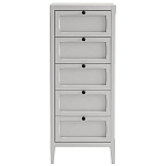 Комод узкий с 5-ю ящиками серый Silva Grey Chest of Drawers варинант исполнения - 1 | Loft Concept в Барнауле