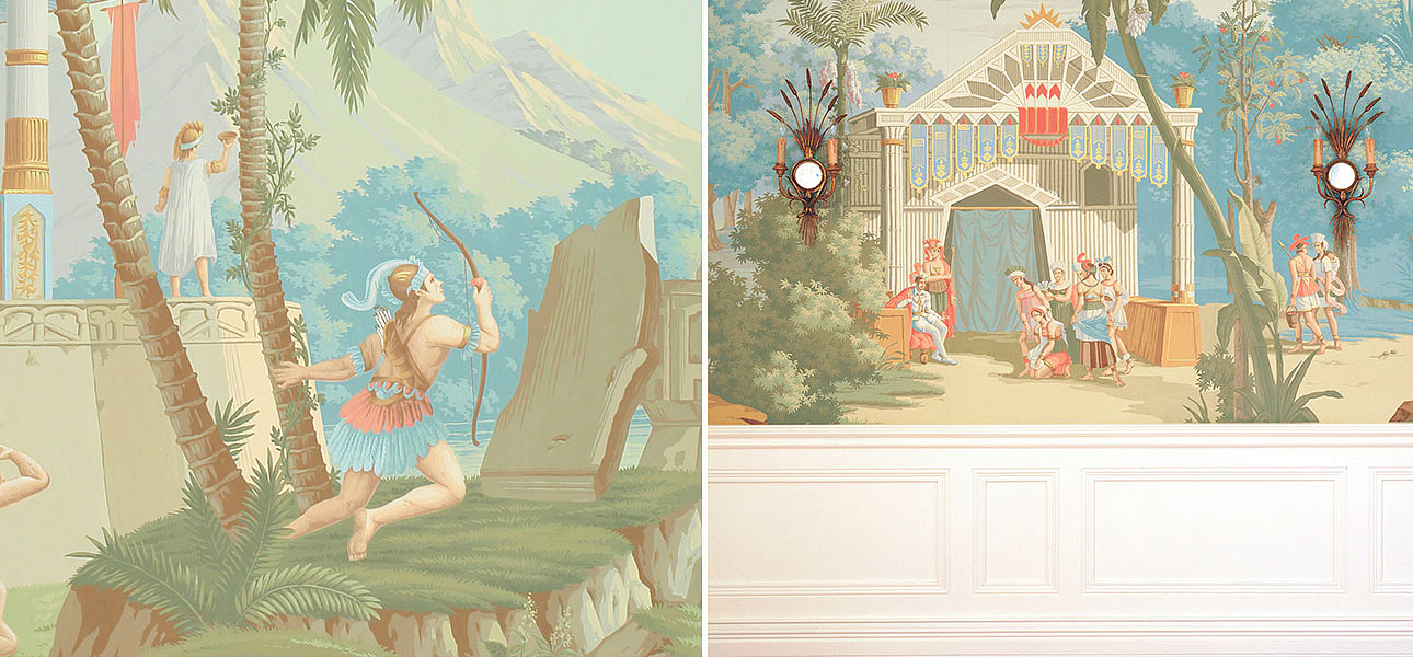 Обои ручная роспись The Incas Pastel on scenic paper Обои ручная роспись The Incas Pastel on scenic paper - Loft-Concept в Барнауле