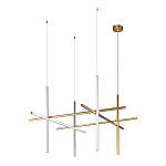 Люстра с 6-ю цилиндрическими плафонами на тонких тросах Trumpet tube варинант исполнения - 2 | Loft Concept в Барнауле