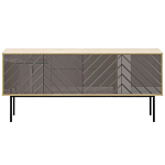 Длинная тумба с зеркальным декором Serena варинант исполнения - 7 | Loft Concept в Барнауле