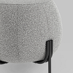 Пуф в ткани букле серого цвета Pikelet варинант исполнения - 3 | Loft Concept в Барнауле