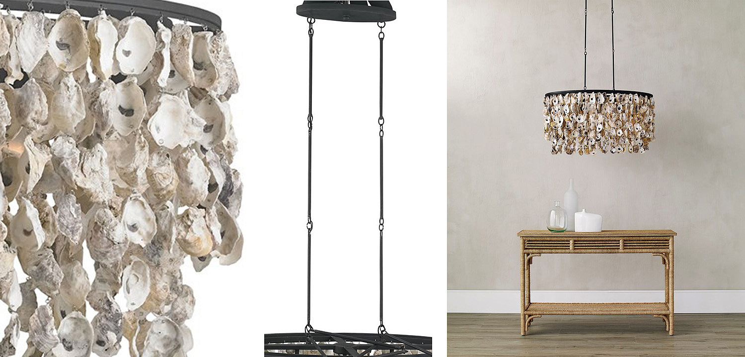 Люстра из натуральных ракушек Stillwater Oval Chandelier Люстра из натуральных ракушек Stillwater Oval Chandelier - Loft-Concept в Барнауле