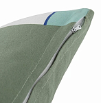 Подушка декоративная хлопковая мятного цвета с абстрактным принтом Elysian Flow Breeze варинант исполнения - 4 | Loft Concept в Барнауле