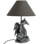 Настольная лампа с абажуром Дракон Silver Dragon варинант исполнения - 3 | Loft Concept в Барнауле