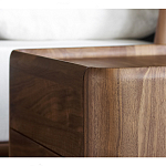 Прикроватный деревянный столик с 2-мя ящиками Moon Walnut Furniture варинант исполнения - 8 | Loft Concept в Барнауле