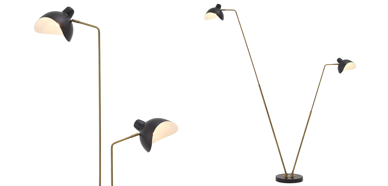Торшер Eichholtz Floor Lamp Asta Double Торшер Eichholtz Floor Lamp Asta Double - Loft-Concept в Барнауле