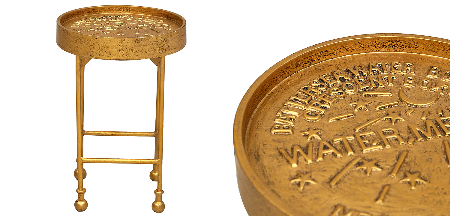 Приставной круглый столик Alain Gold Side Table Приставной круглый столик Alain Gold Side Table - Loft-Concept в Барнауле
