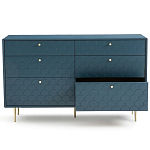 Комод с 6 выдвижными ящиками Scale Ornament Blue Chest of Drawers варинант исполнения - 3 | Loft Concept в Барнауле