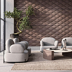 Гипсовая 3D панель с принтографией PM-108 варинант исполнения - 3 | Loft Concept в Барнауле