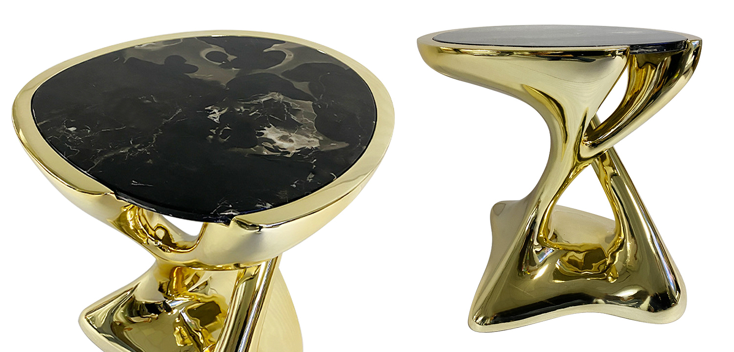 Приставной стол Molten Gold Side Table Приставной стол Molten Gold Side Table - Loft-Concept в Барнауле