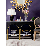 Чаша из прозрачного стекла с бронзовым ободком и фигурками бабочек Eden Garden варинант исполнения - 3 | Loft Concept в Барнауле