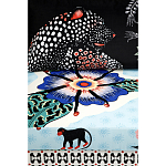 Большой Трехместный Диван с цветным принтом Qalakabusha Large Sofa варинант исполнения - 7 | Loft Concept в Барнауле